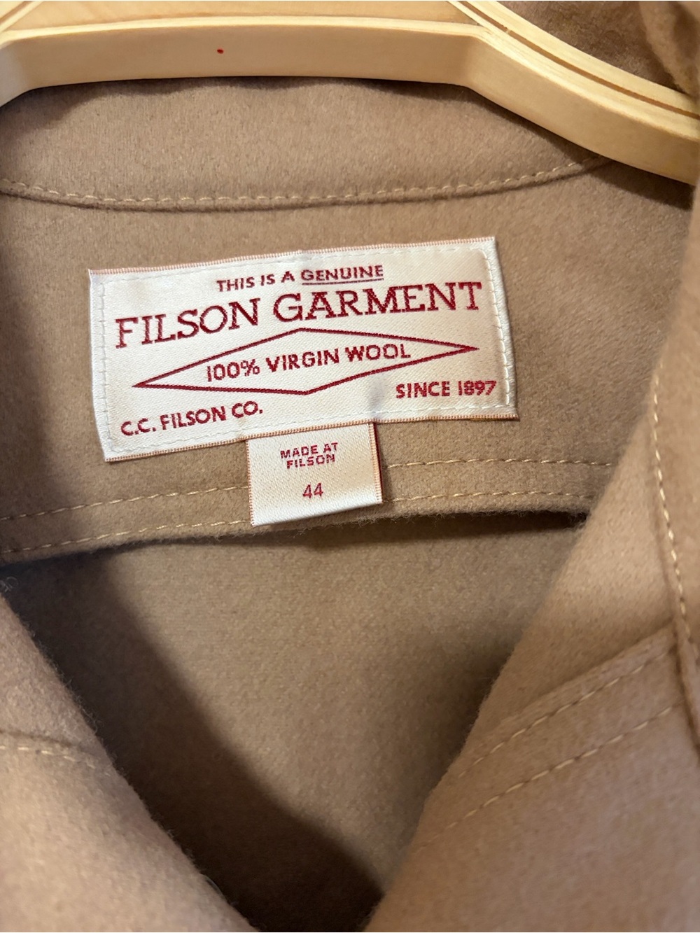Filson wool shirt jacket heavyweight over shirt